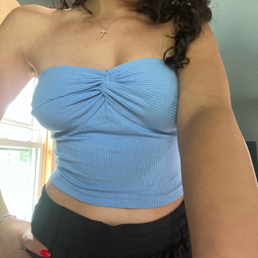 Blue tube top